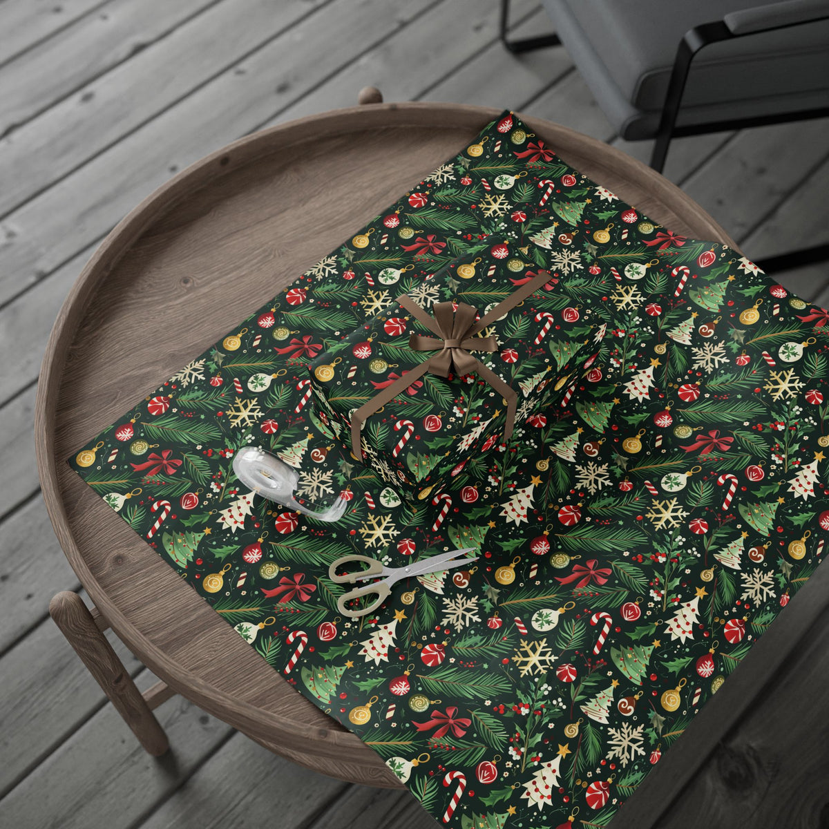 Festive Holiday Wrapping Paper, Christmas Gift Wrap, Eco-Friendly Wrapping, Seasonal Decoration, Unique Gift Presentation