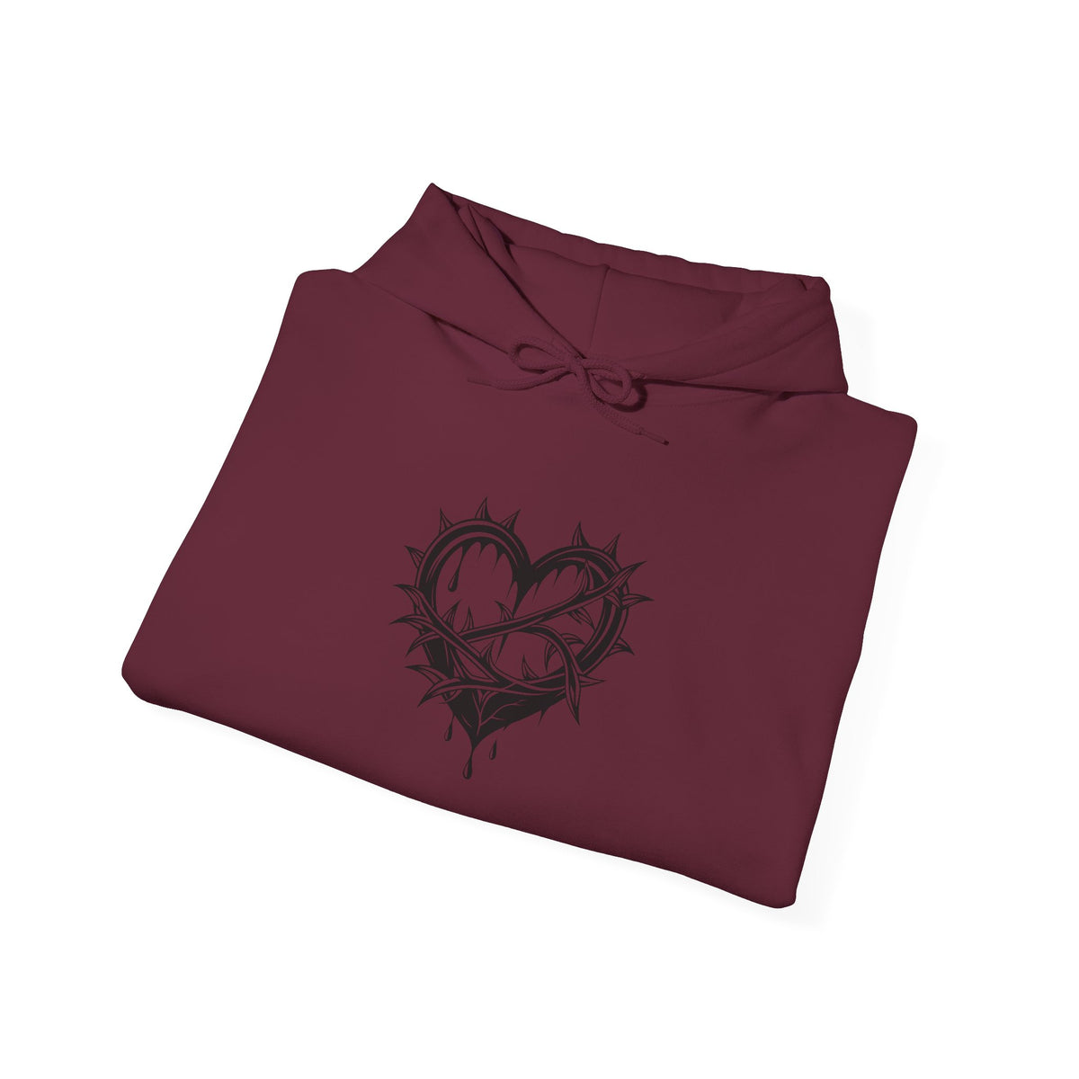 Chic Hooded Sweatshirt with Heart Design - Cozy Streetwear, Perfect Gift for Friends, Casual Style, Empowering Sayings, Unisex Fashion