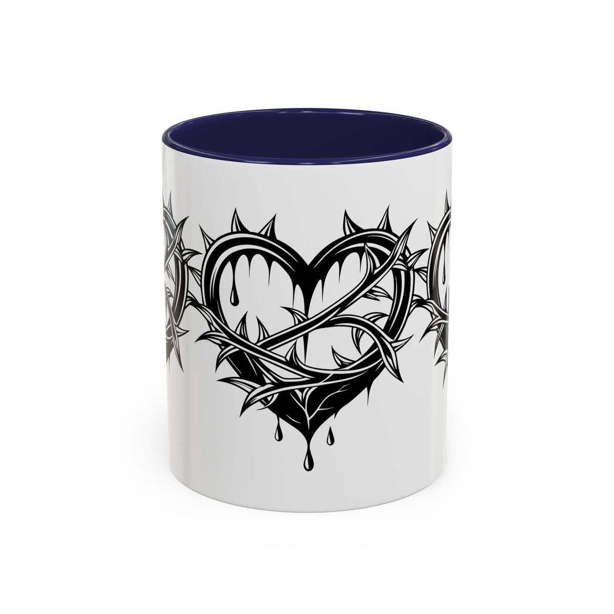 Gothic Heart Mug, Unique Art Coffee Cup for Gifting, Gothic Home Decor, Perfect for Friends, Gothic Style Drinkware