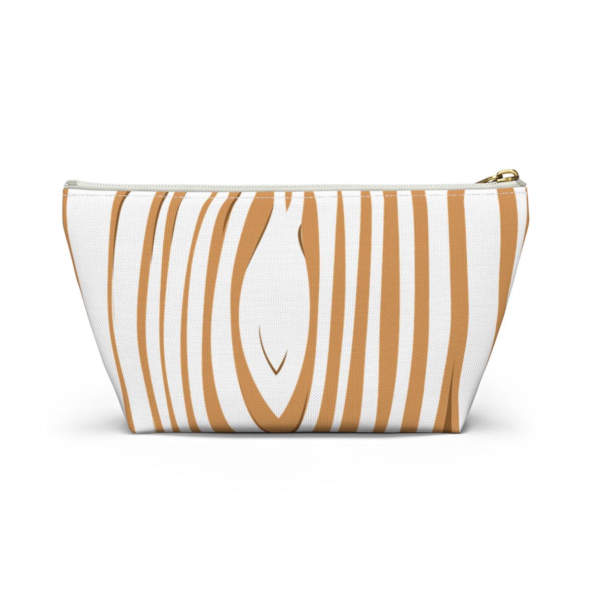 Chic T-bottom Accessory Pouch, Stylish Makeup Bag, Canvas Cosmetic Case, Travel Organizer, Gifts for Her