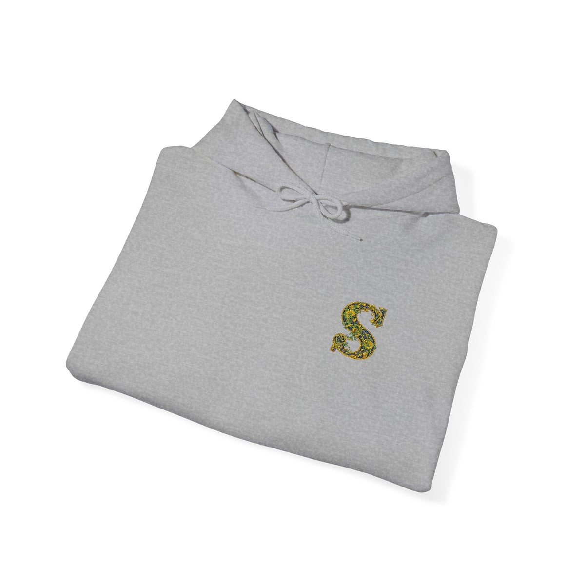 Floral S Initial Hoodie — Monogrammed Flower Letter Sweatshirt