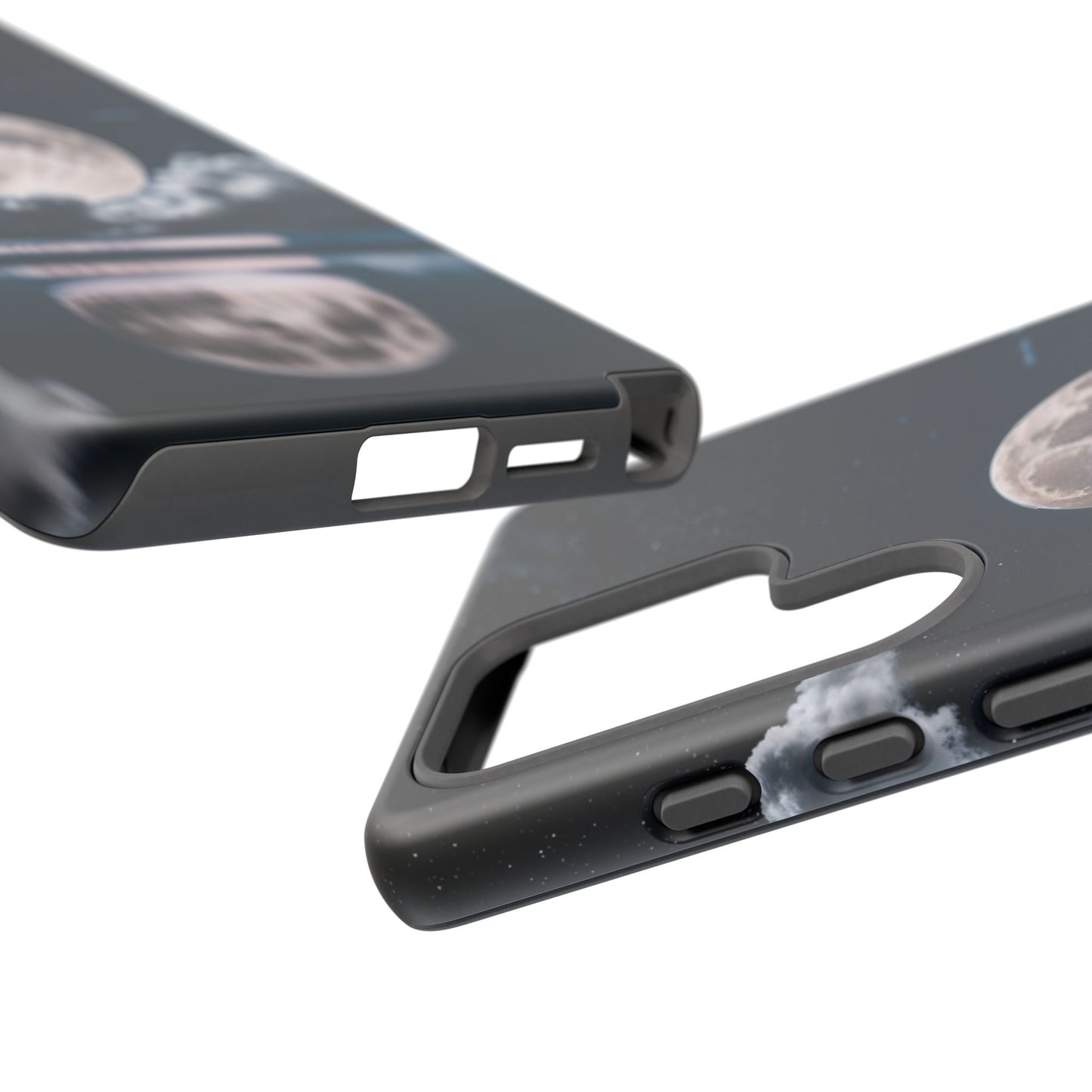 Moonlit Reflection Phone Case — Night Sky Moon & Clouds Tough Case