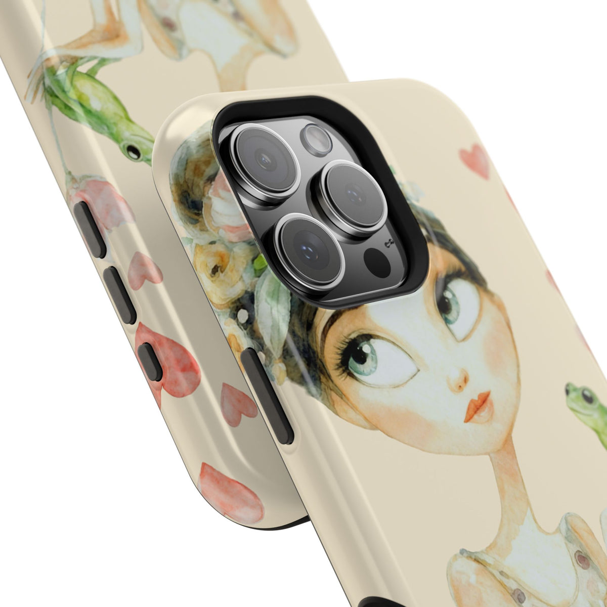 Whimsical Girl with Frog Magnetic Impact Phone Case