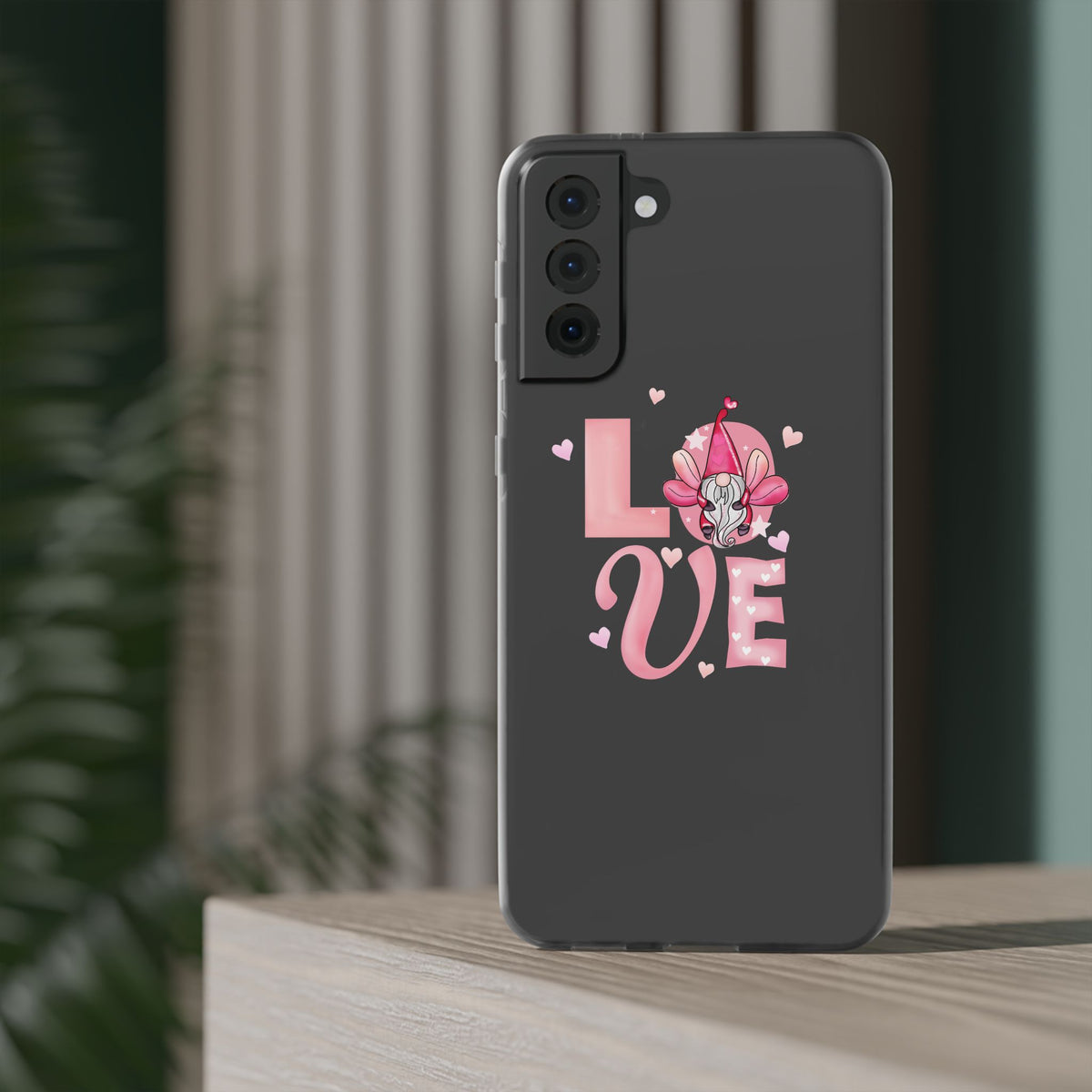 Love Gnome Phone Case — Cute Pink Valentine Flexi Case