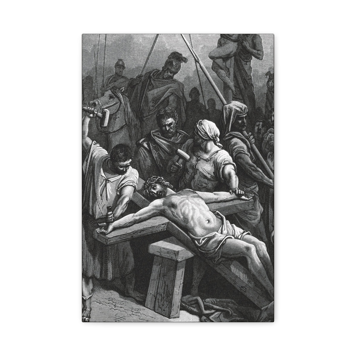 Crucifixion Art Matte Canvas Print – Stretched Religious Wall Decor