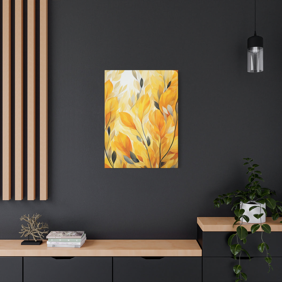 Gorgeous Yellow Matte Canvas Art Print, Stretched, 1.25"