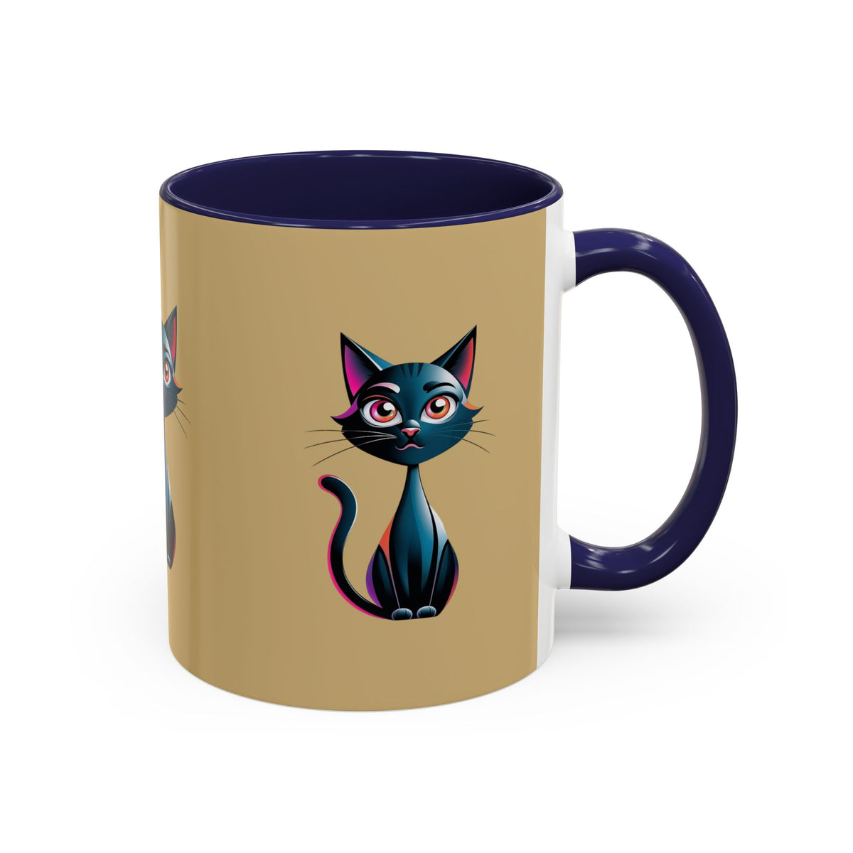 Cute Cat Accent Coffee Mug - Perfect for Cat Lovers, Gift for Birthdays, Home Decor, Animal Enthusiasts, Fun Kitchenware