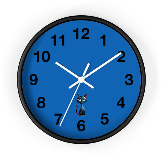 Cute Cat Wall Clock | Fun Home Decor, Cat Lovers Gift, Unique Wall Art, Cat Themed Birthday Gift, Colorful Clock