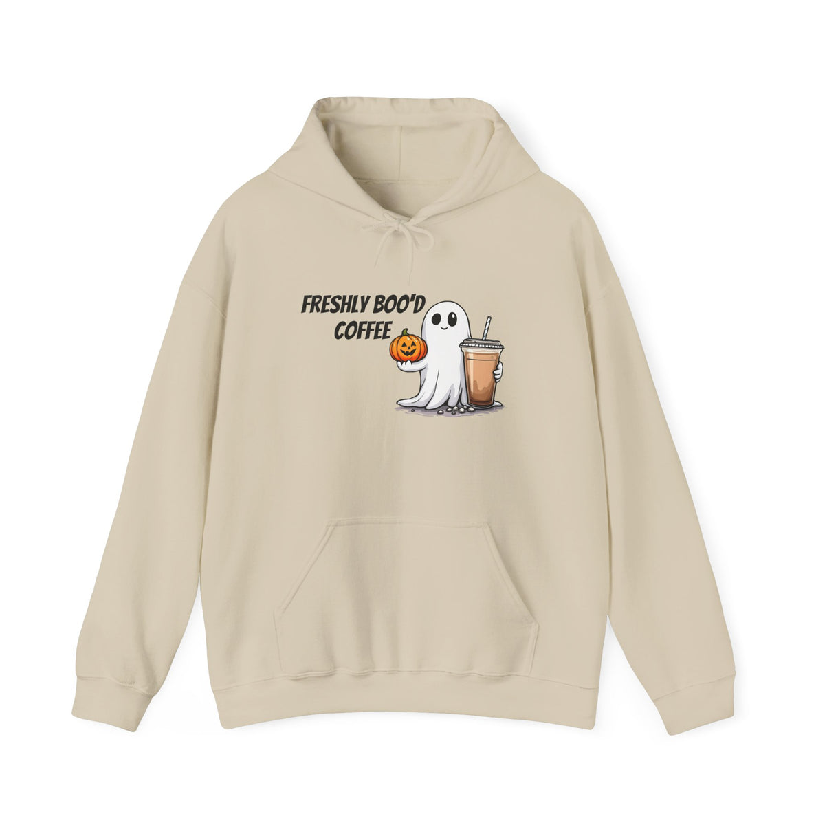 Ghostly Coffee Unisex Hoodie, Halloween Sweatshirt, Cute Fall Apparel, Cozy Casual Wear, Gift for Coffee Lovers, Fun Spooky Style