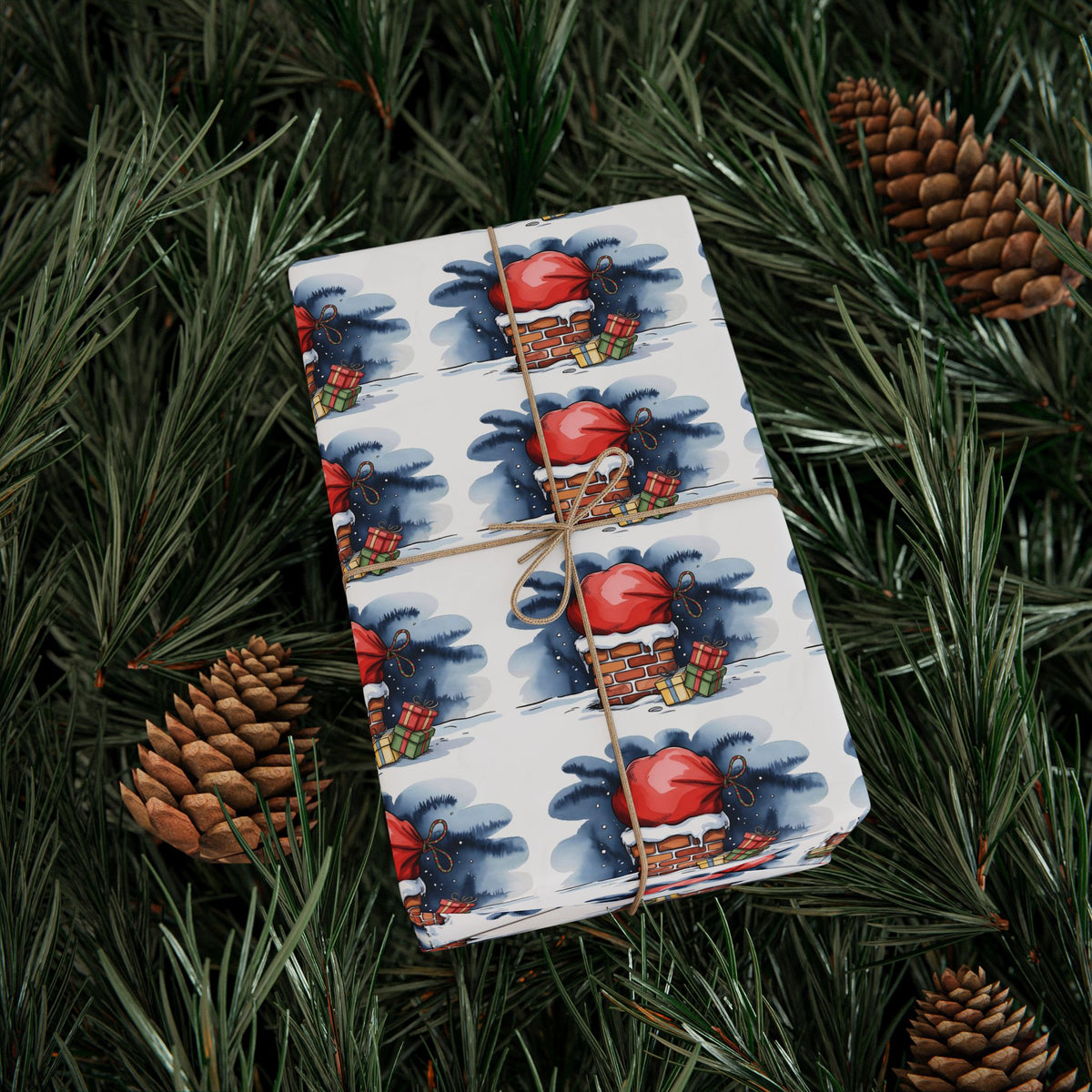 Wrapping Paper - Cute Cartoon Heart and Gift Pattern, Valentine’s Day & Birthday Gift Wrap