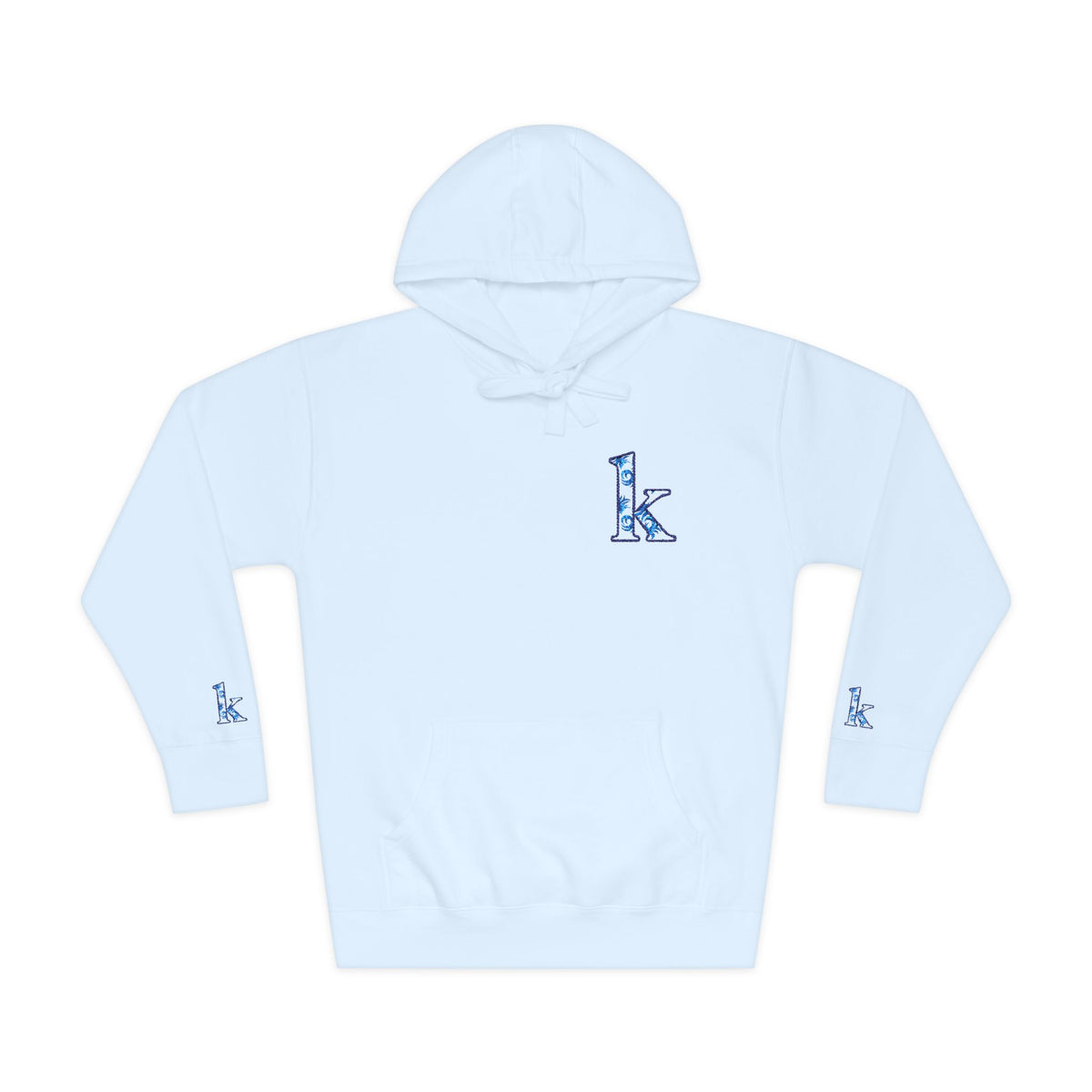 Cozy Floral Monogram Fleece Hoodie for Unisex - Perfect Gift for Birthdays, Valentine’s Day, Casual Wear, Adventure