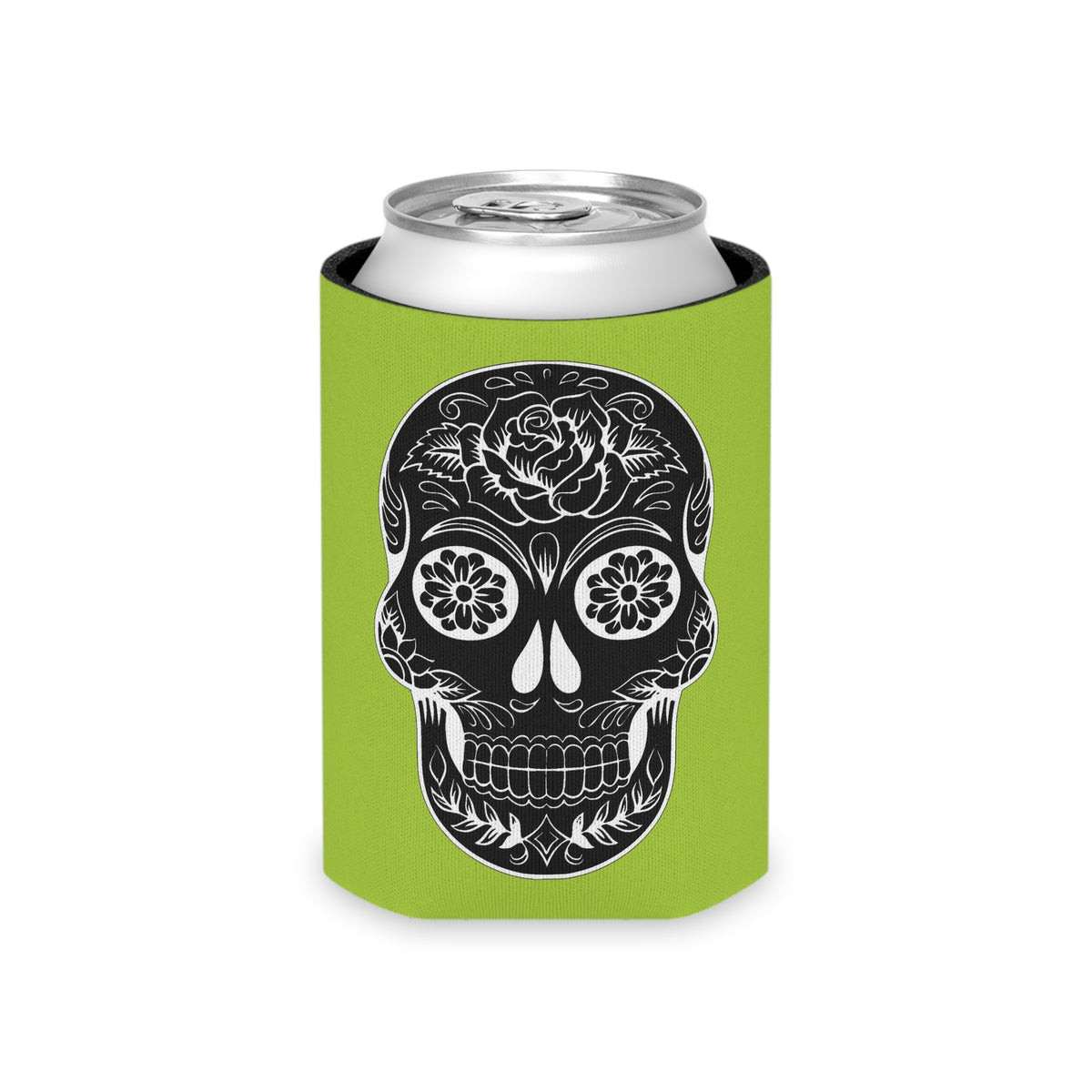 Day of the Dead Can Cooler, Fun Drink Holder, Party Favor, Fall Fiesta Gift, Halloween Accessory, Tecaltepec Celebration