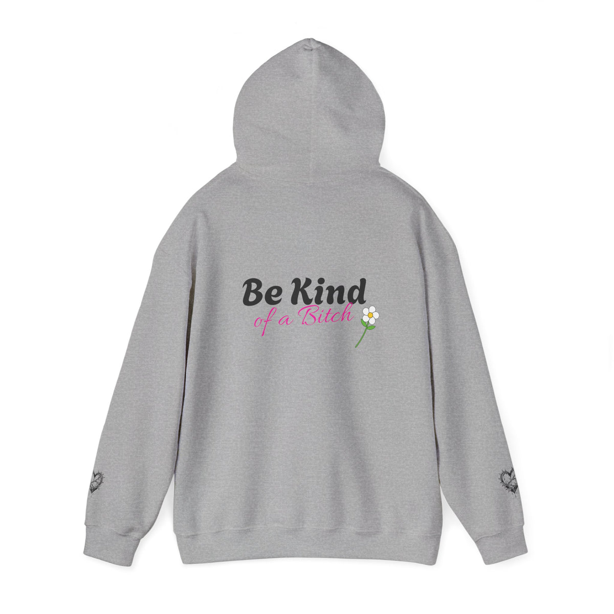 Chic Hooded Sweatshirt with Heart Design - Cozy Streetwear, Perfect Gift for Friends, Casual Style, Empowering Sayings, Unisex Fashion