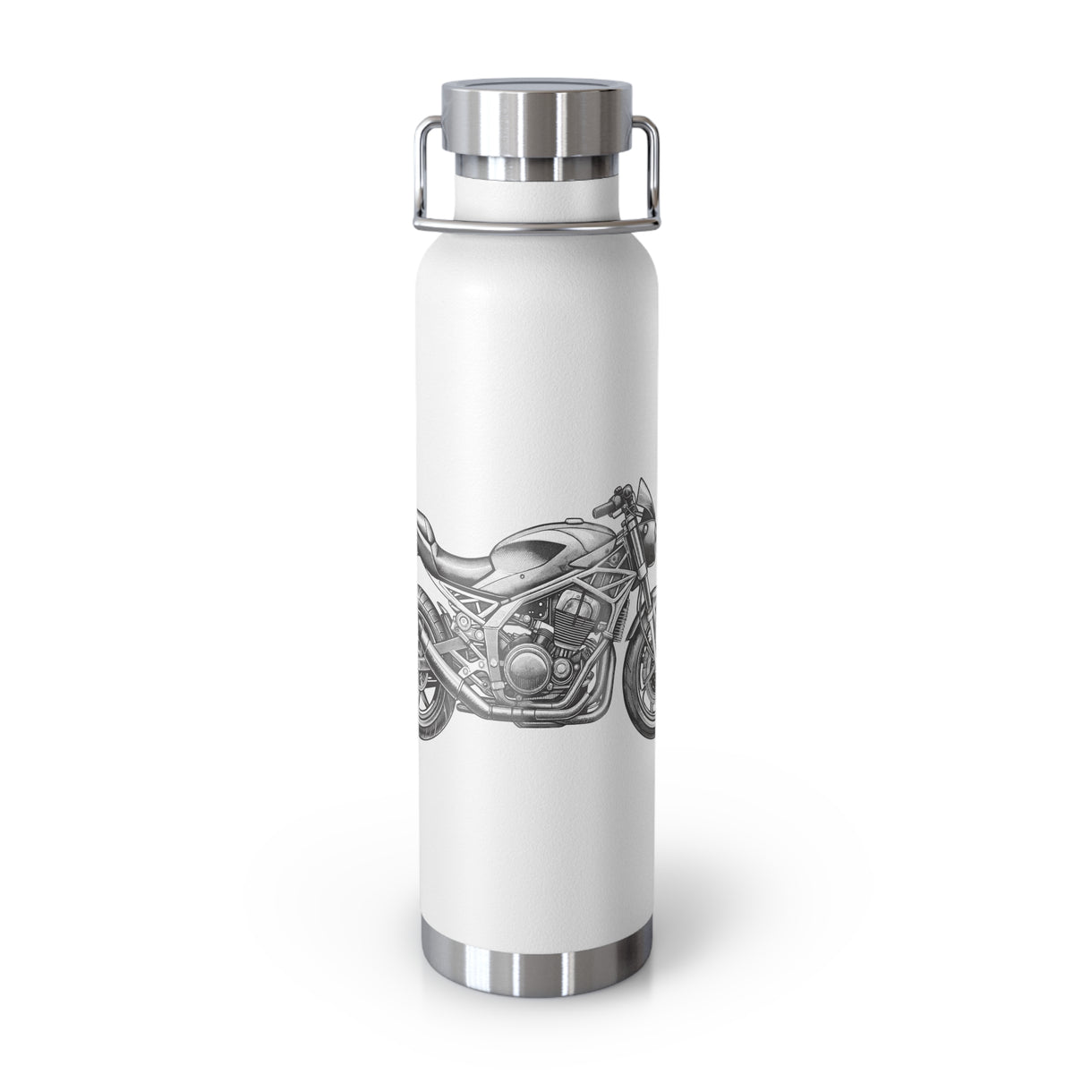 Motorcycle Insulated Water Bottle, Adventure Gift, Biker Mug, Fitness Bottle, Outdoor Hydration