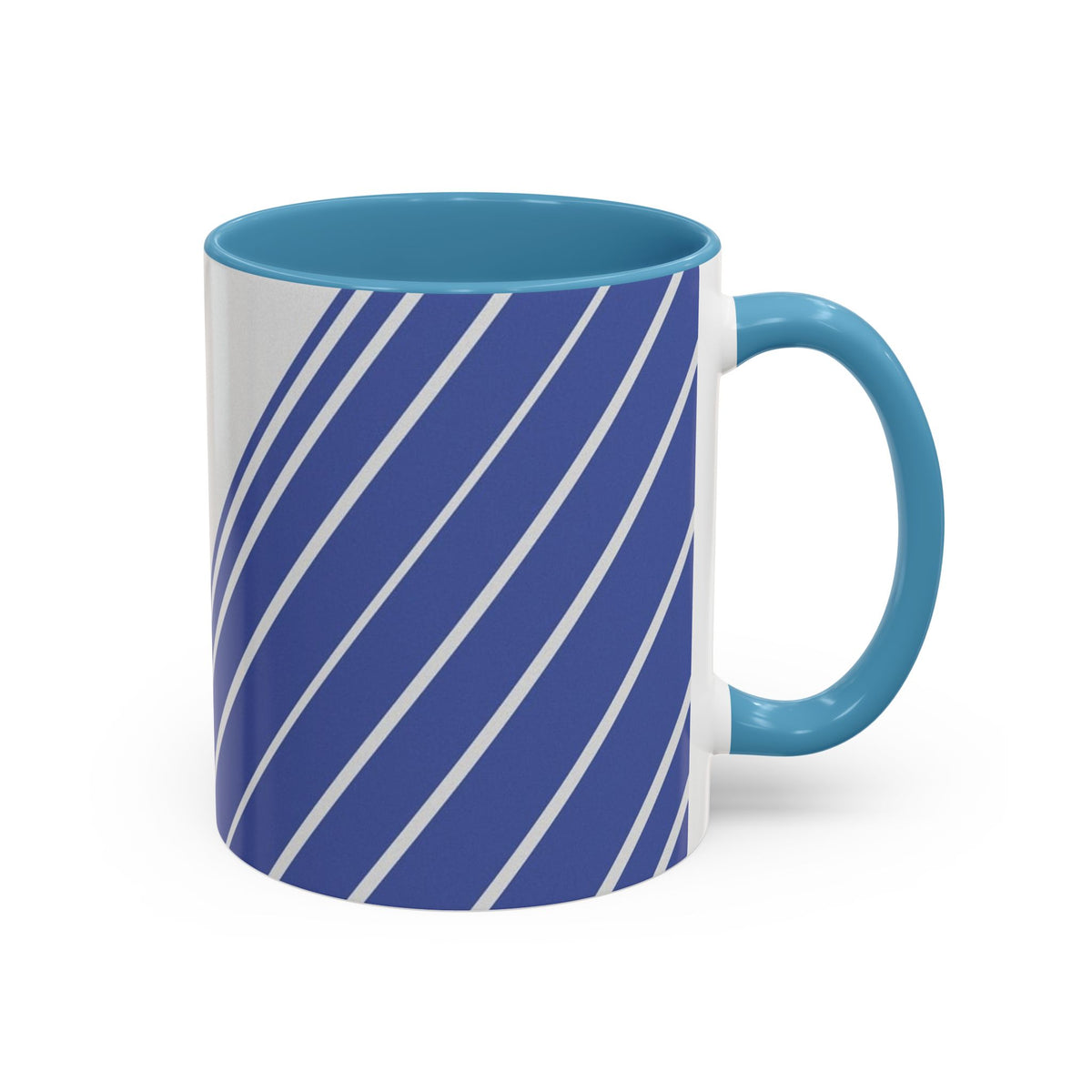 Elegant Stripe Accent Coffee Mug - Perfect for Gifts, Home Decor, Office, Birthdays, and Tea Lovers