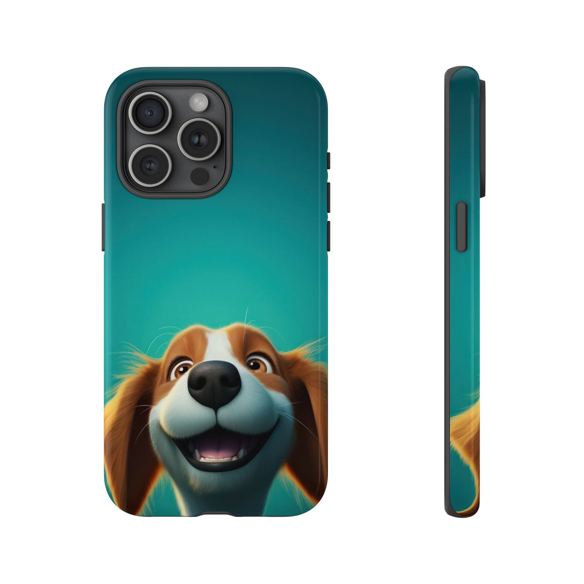 Happy Dog Phone Case — Cute Cartoon Puppy Protective Phone Cover