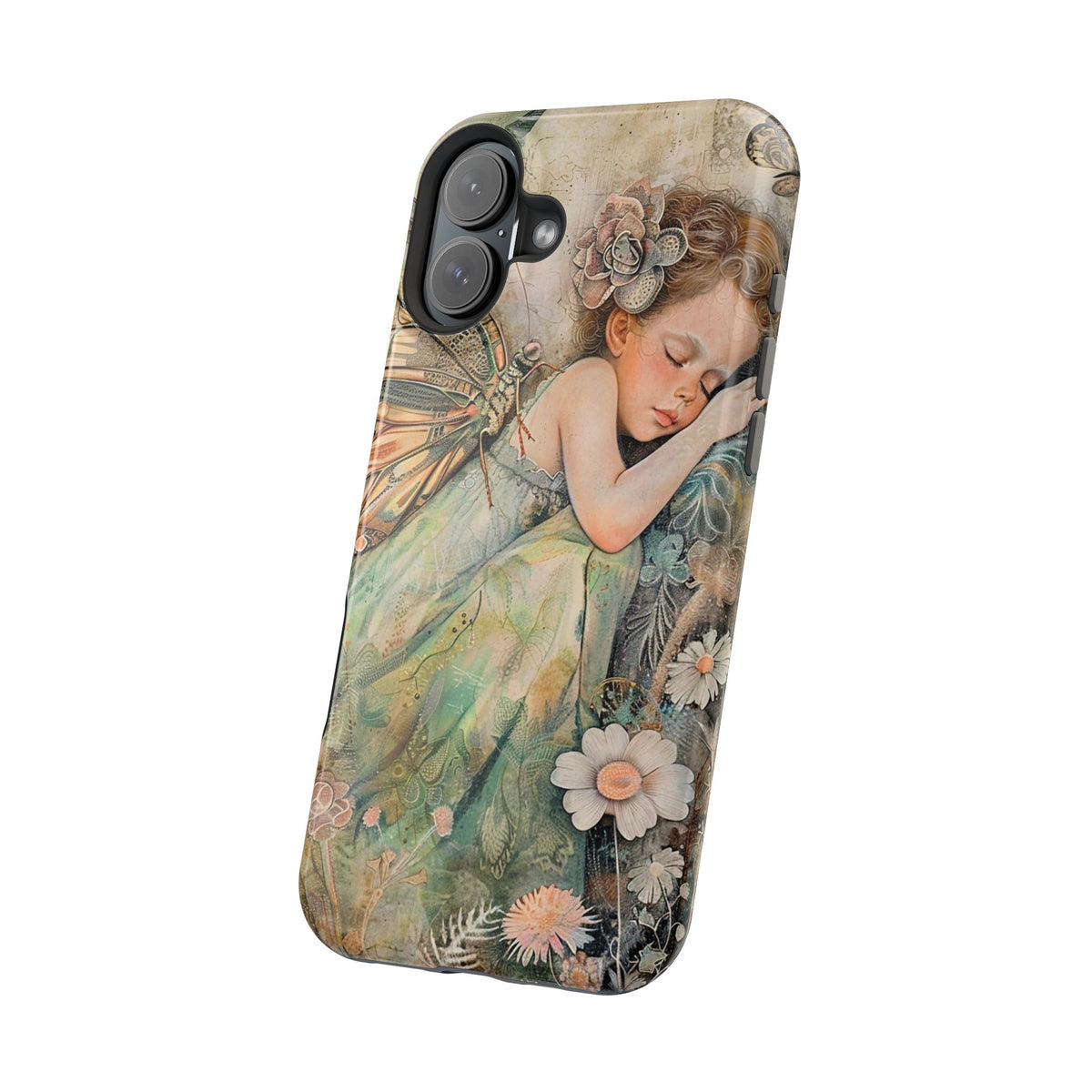 Fairy Sleeping Phone Case — Magnetic Impact-Resistant iPhone Cover
