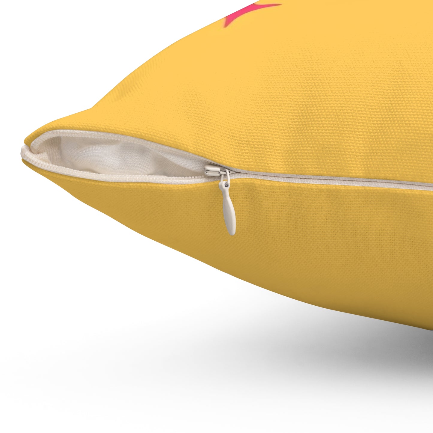 Believe In Yourself Motivational Throw Pillow — Yellow Inspirational Accent Pillow
