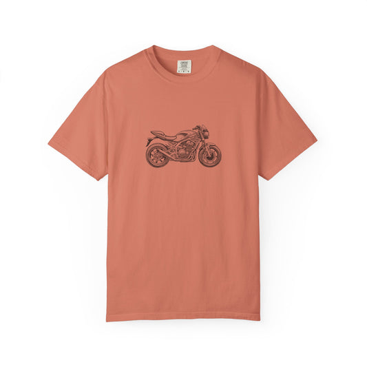 Motorcycle Vibes Unisex Garment-Dyed T-Shirt, Biker Tee for Motorcycle Enthusiasts, Gift for Riders, Casual Wear, Adventure Apparel
