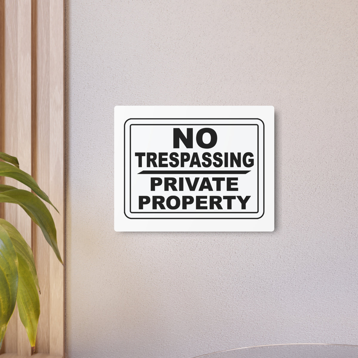Metal Art Sign - 'No Trespassing' Decorative Home Security Sign, Rustic Home Decor, Yard Sign, Gift for New Homeowners, Protection Sign