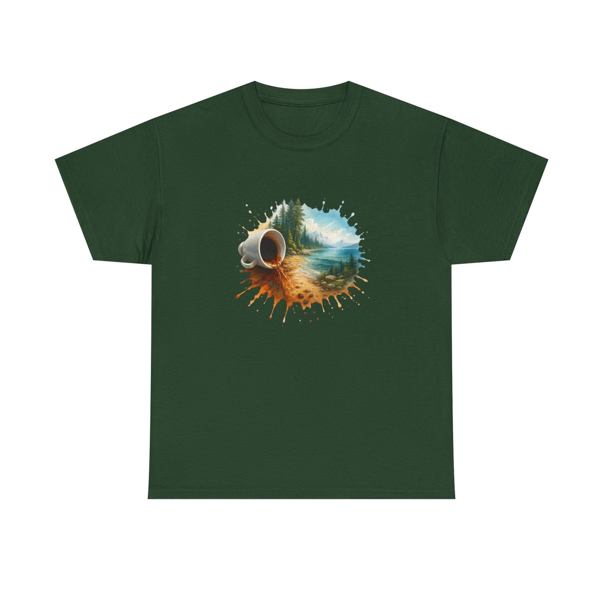 Nature-Inspired Unisex Heavy Cotton Tee, Casual Outfit, Gift for Nature Lovers, Camping Apparel, Outdoor Adventure Shirt