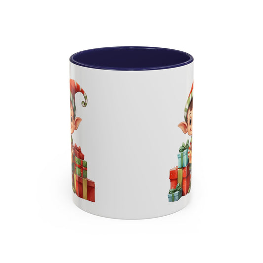 Holiday Elf Coffee Mug - Festive Gift Mug, Christmas Decor, Cute Elf Mug, Coffee Lover Gift, Winter Holiday Drinkware