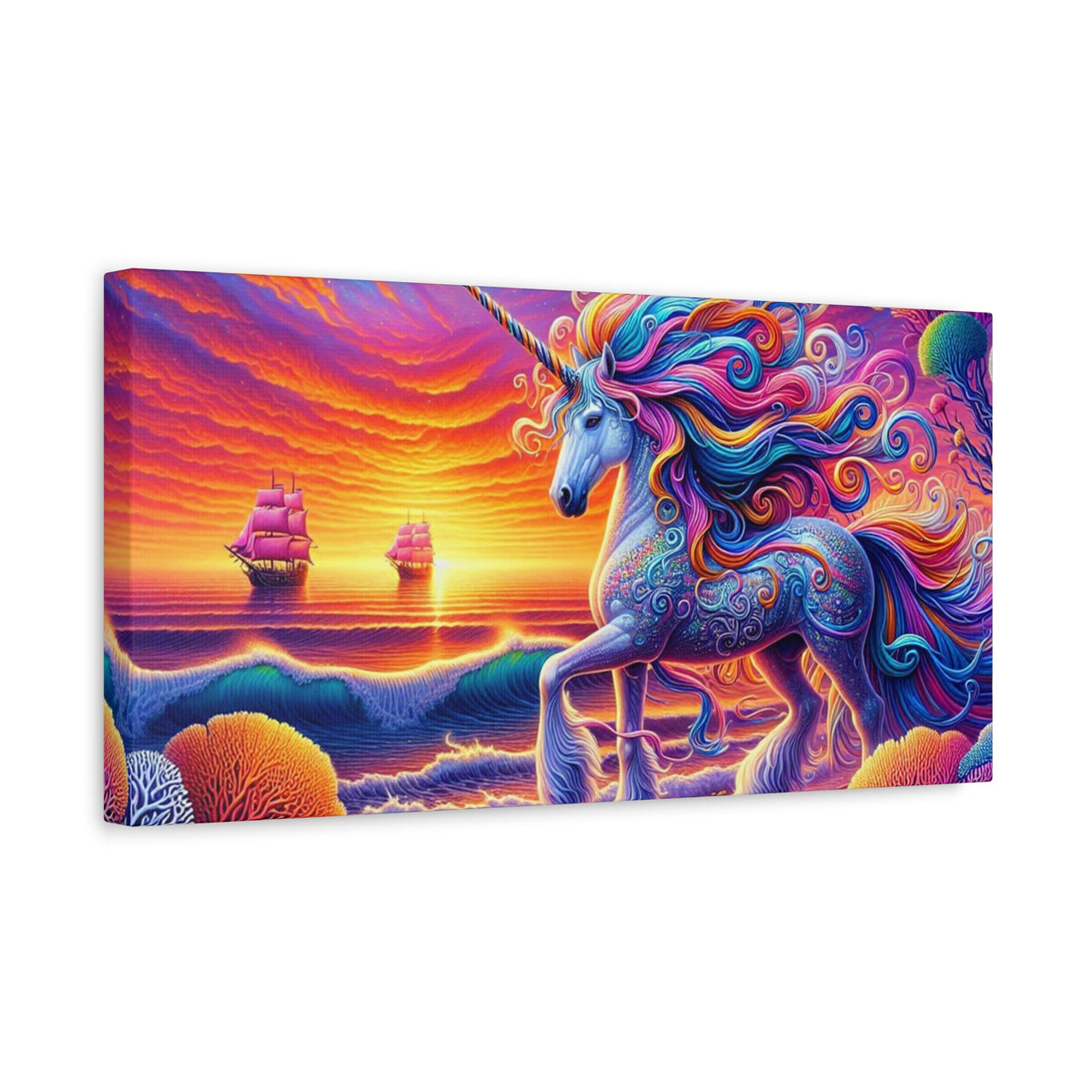Matte Canvas, Stretched, 1.25" Unicorn