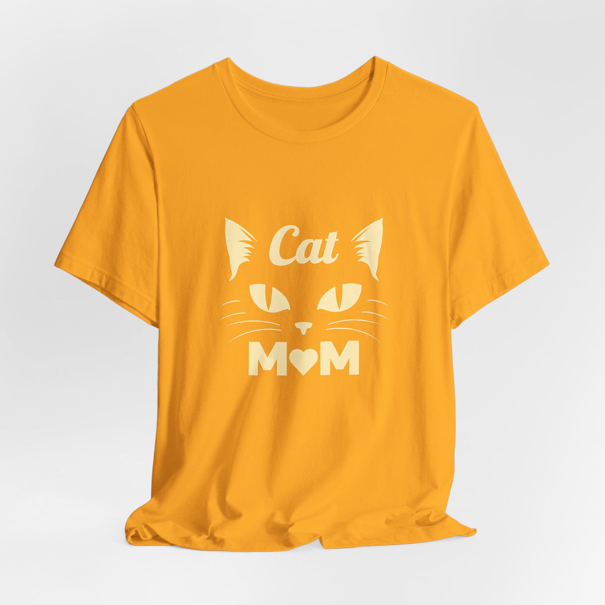 Cat Mom T-Shirt — Cute Cat Face Graphic Tee for Cat Lovers