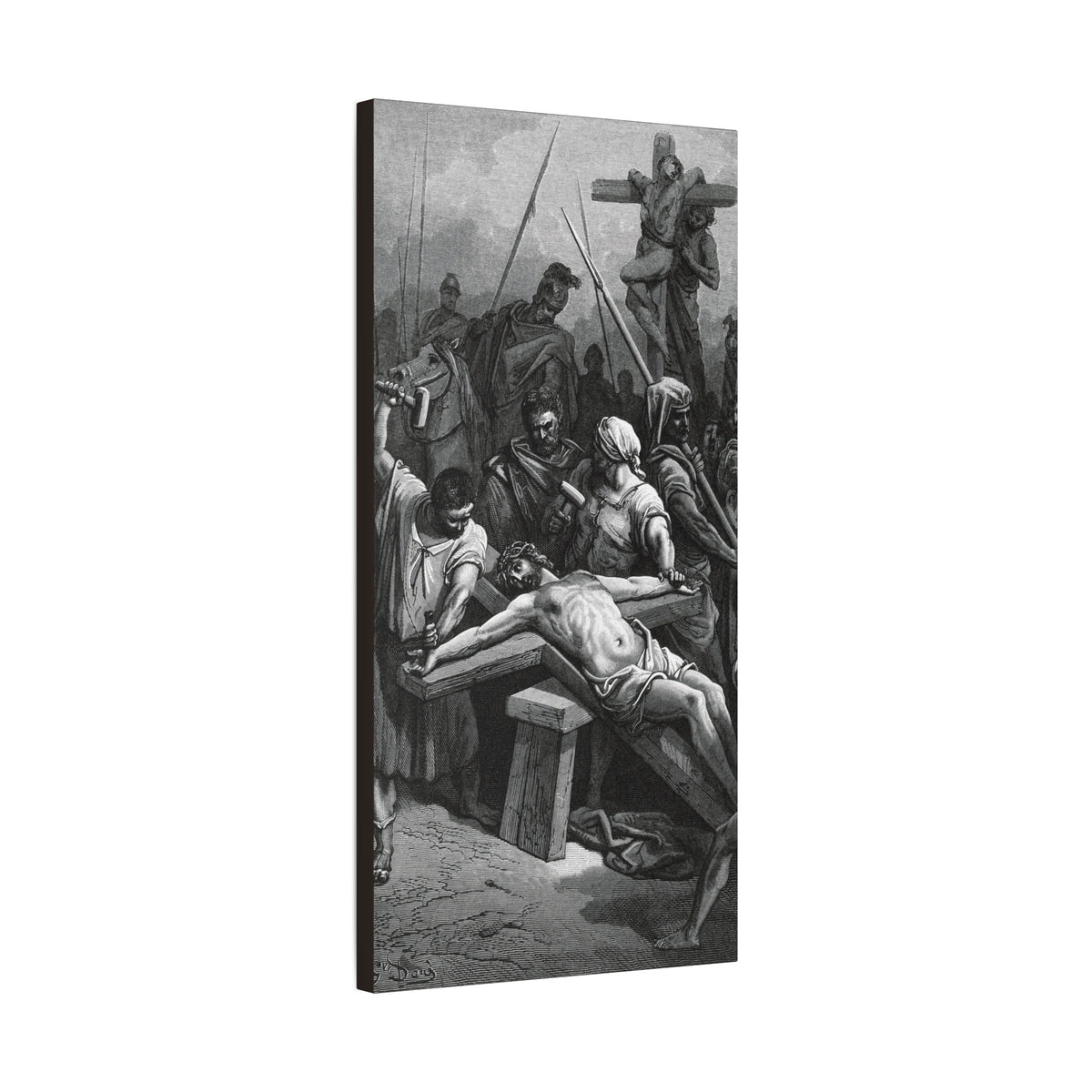 Crucifixion Art Matte Canvas Print – Stretched Religious Wall Decor