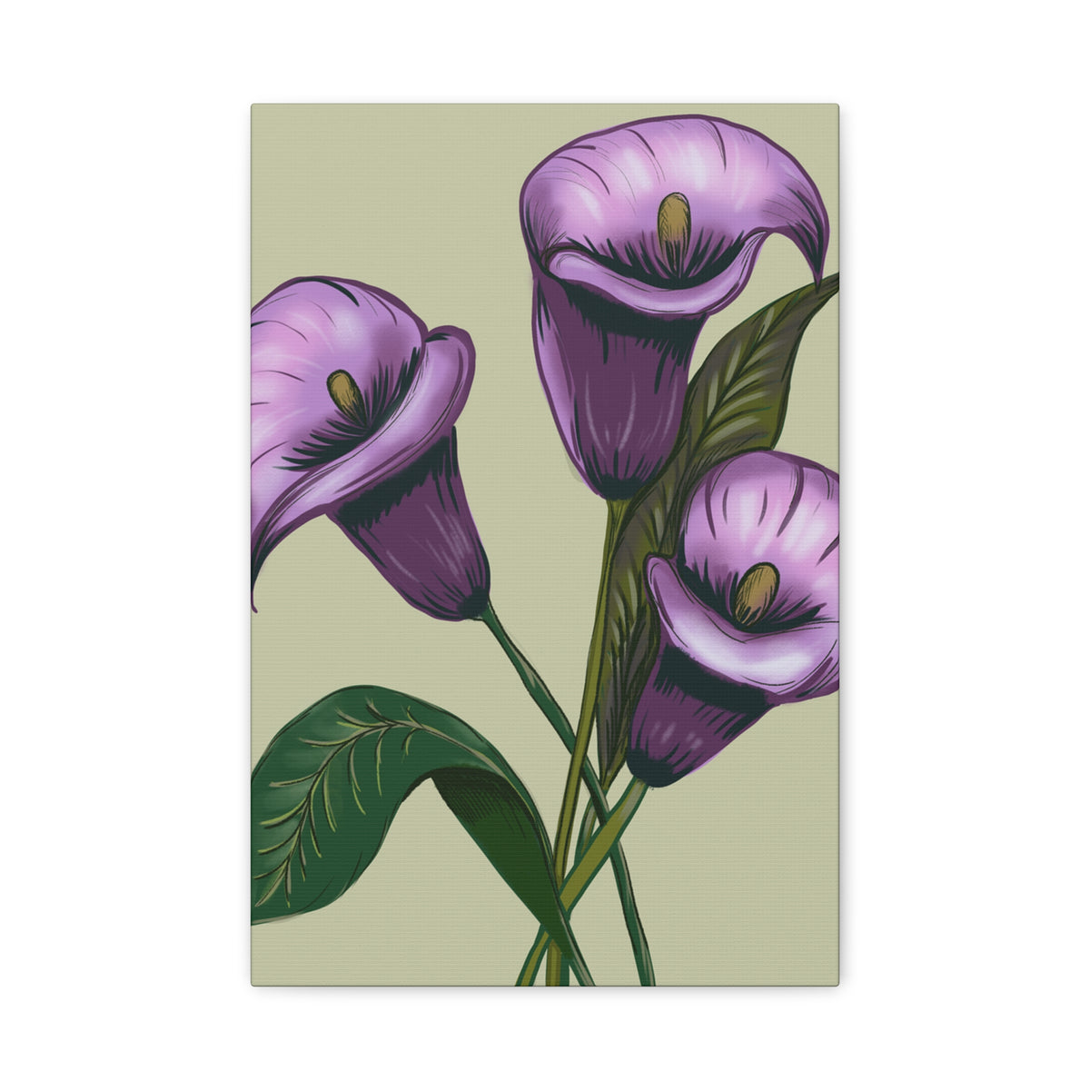 Copy of Matte Canvas, Stretched, 1.25" Purple Flowers