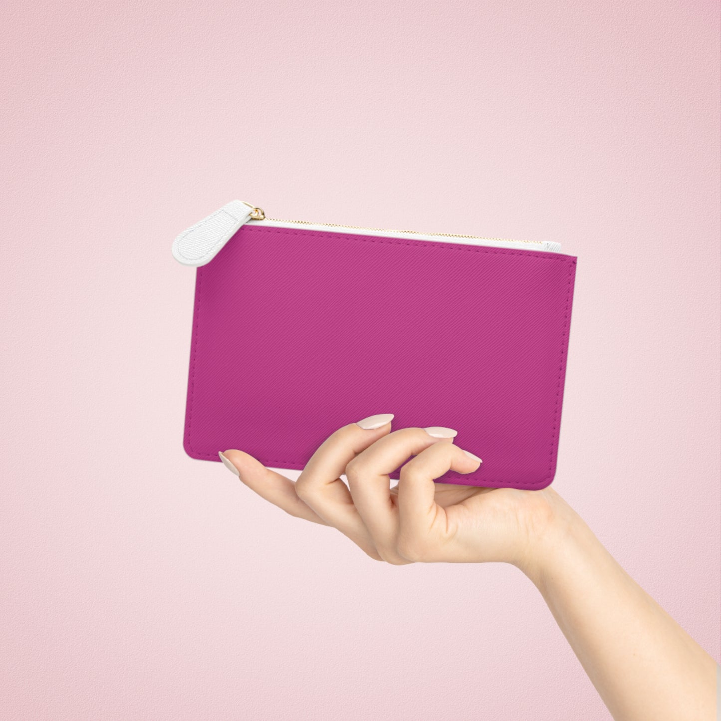 Bird & Branch Mini Clutch Bag — Pink Floral Zip Pouch