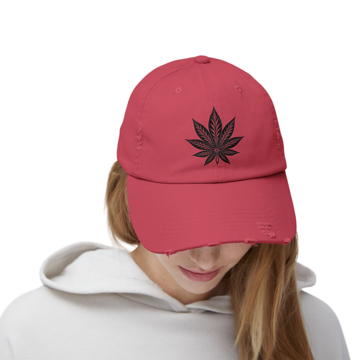 Distressed Embroidered Cap, Unisex Fashion Hat, Streetwear Accessory, Trendy Casual Wear, Gift for Him or Her