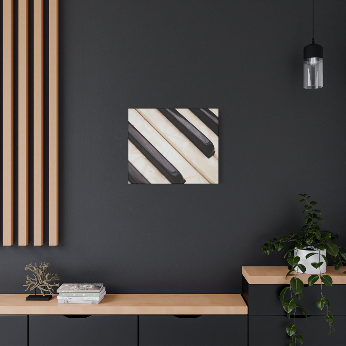 Piano Keys Canvas Wall Art, Music Decor for Home, Perfect Gift for Musicians or Music Lovers