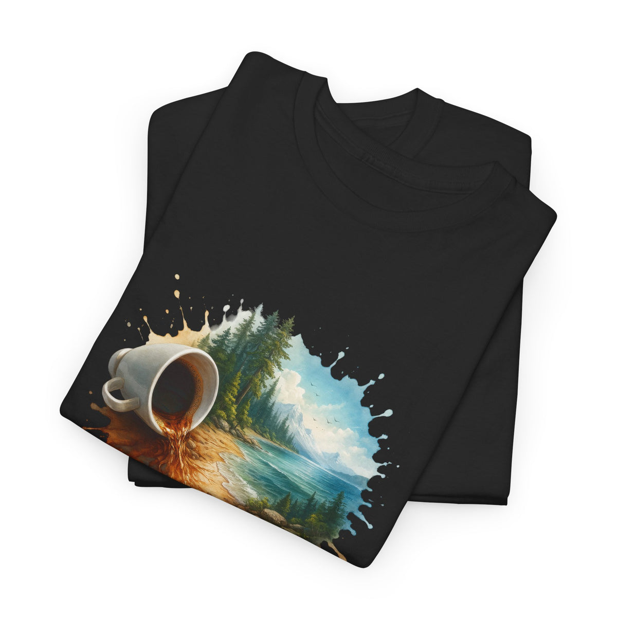 Nature-Inspired Unisex Heavy Cotton Tee, Casual Outfit, Gift for Nature Lovers, Camping Apparel, Outdoor Adventure Shirt