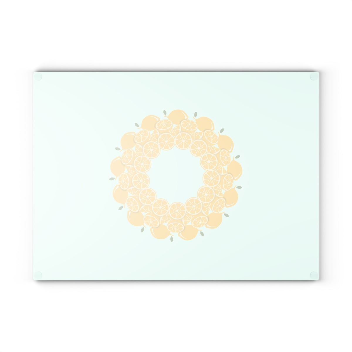 Lemon-Themed Glass Cutting Board | Kitchen Decor, Gift for Chefs, Foodie Present, Summer Cooking, Home & Garden