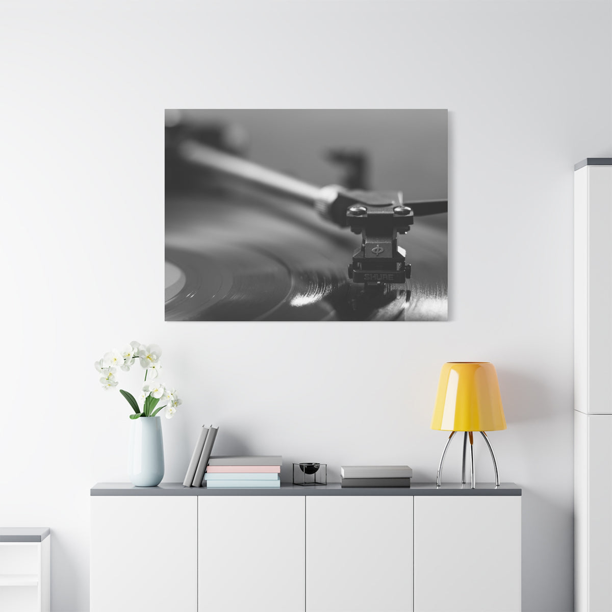 Vinyl Turntable Matte Canvas Print — Stretched 1.25" Wall Art