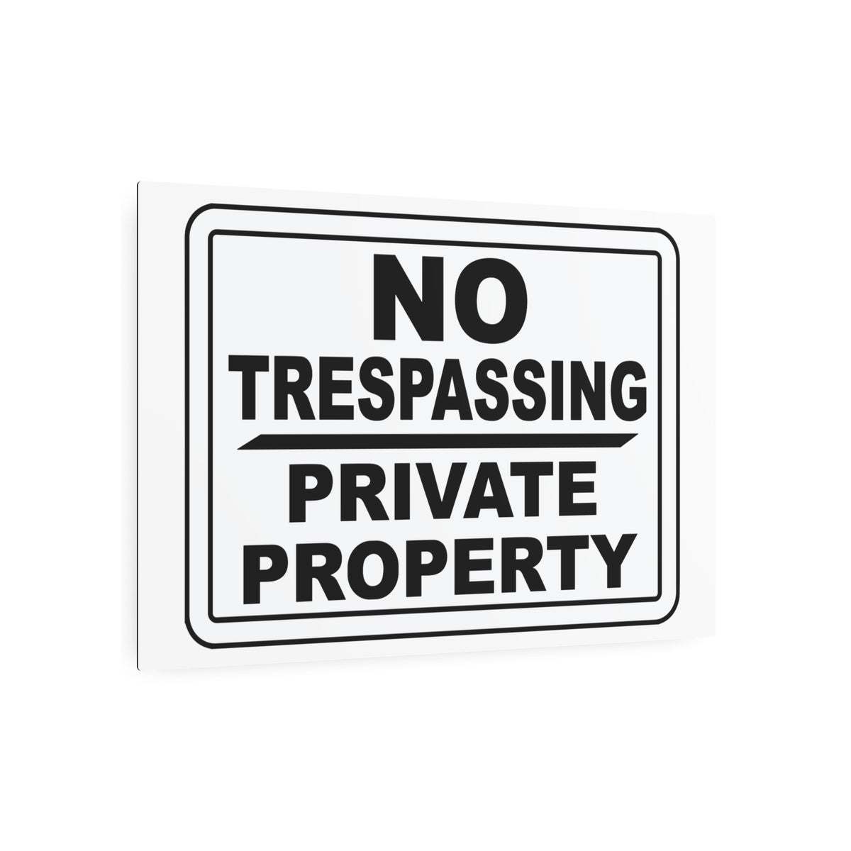 Metal Art Sign - 'No Trespassing' Decorative Home Security Sign, Rustic Home Decor, Yard Sign, Gift for New Homeowners, Protection Sign