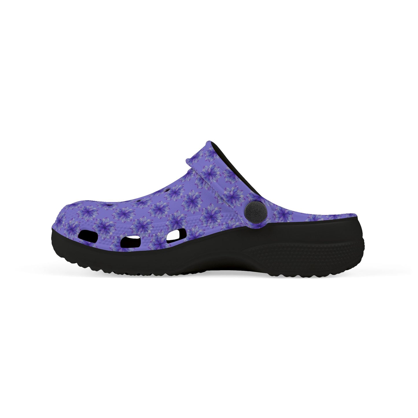Kids Purple Tie-Dye EVA Foam Clogs — Lightweight Waterproof Garden & Play Shoes