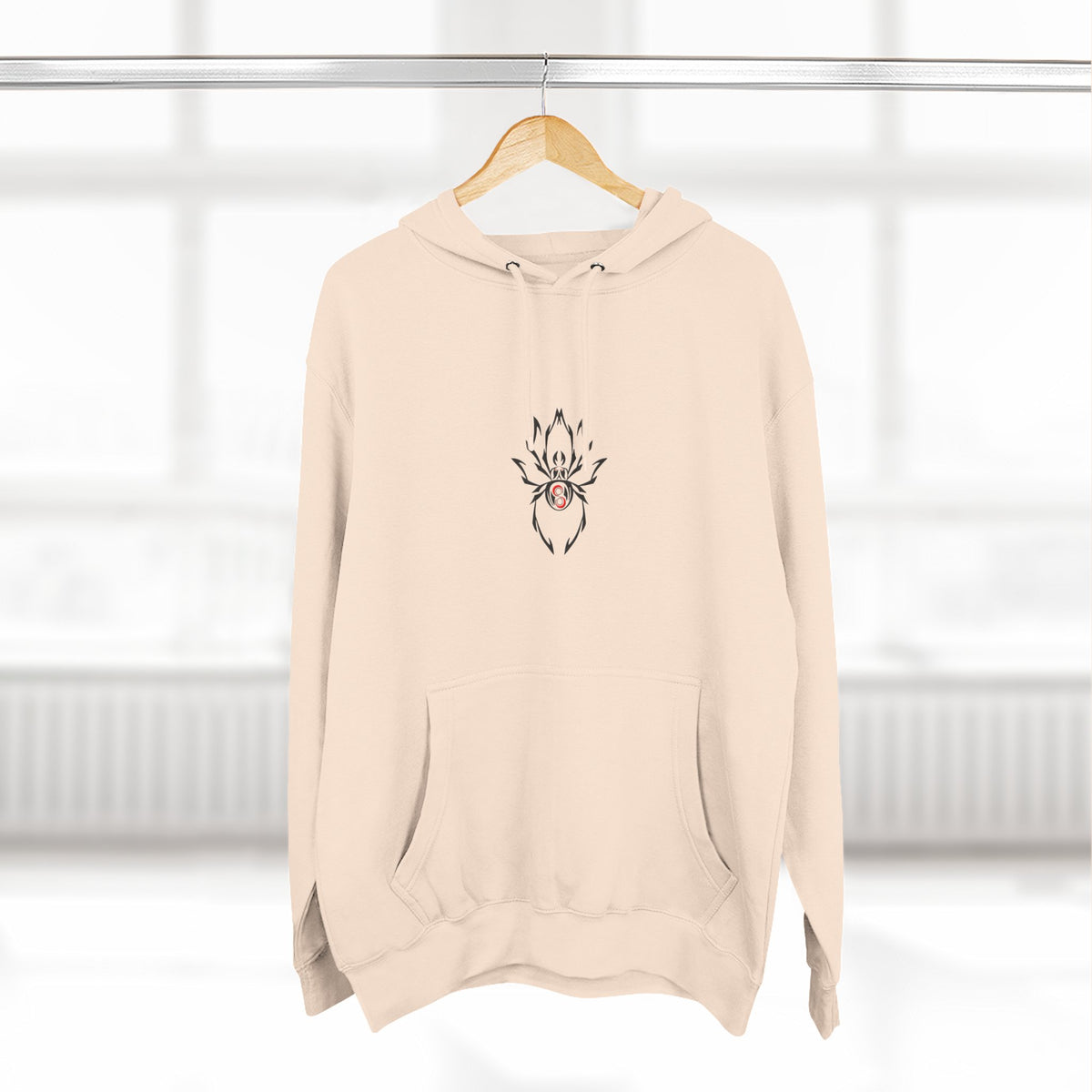 Cozy Spider Fleece Hoodie - Spooky Fashion, Unisex Casual Wear, Halloween Gift, Fall Fashion, Comfortable Layering