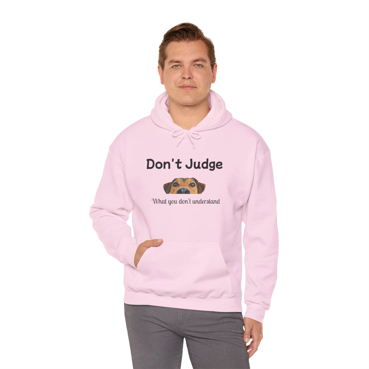 Don't Judge Hoodie - Funny Dog Sweatshirt for Dog Lovers, Perfect Gift for Pet Owners, Cozy Casual Wear, Great for All Occasions