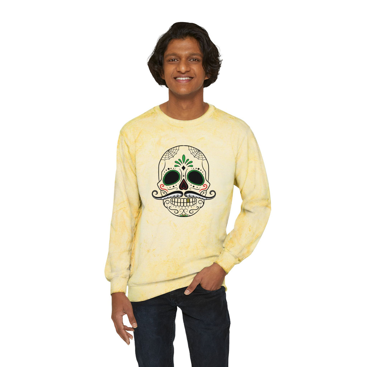 Sugar Skull Crewneck Sweatshirt, Day of the Dead Apparel