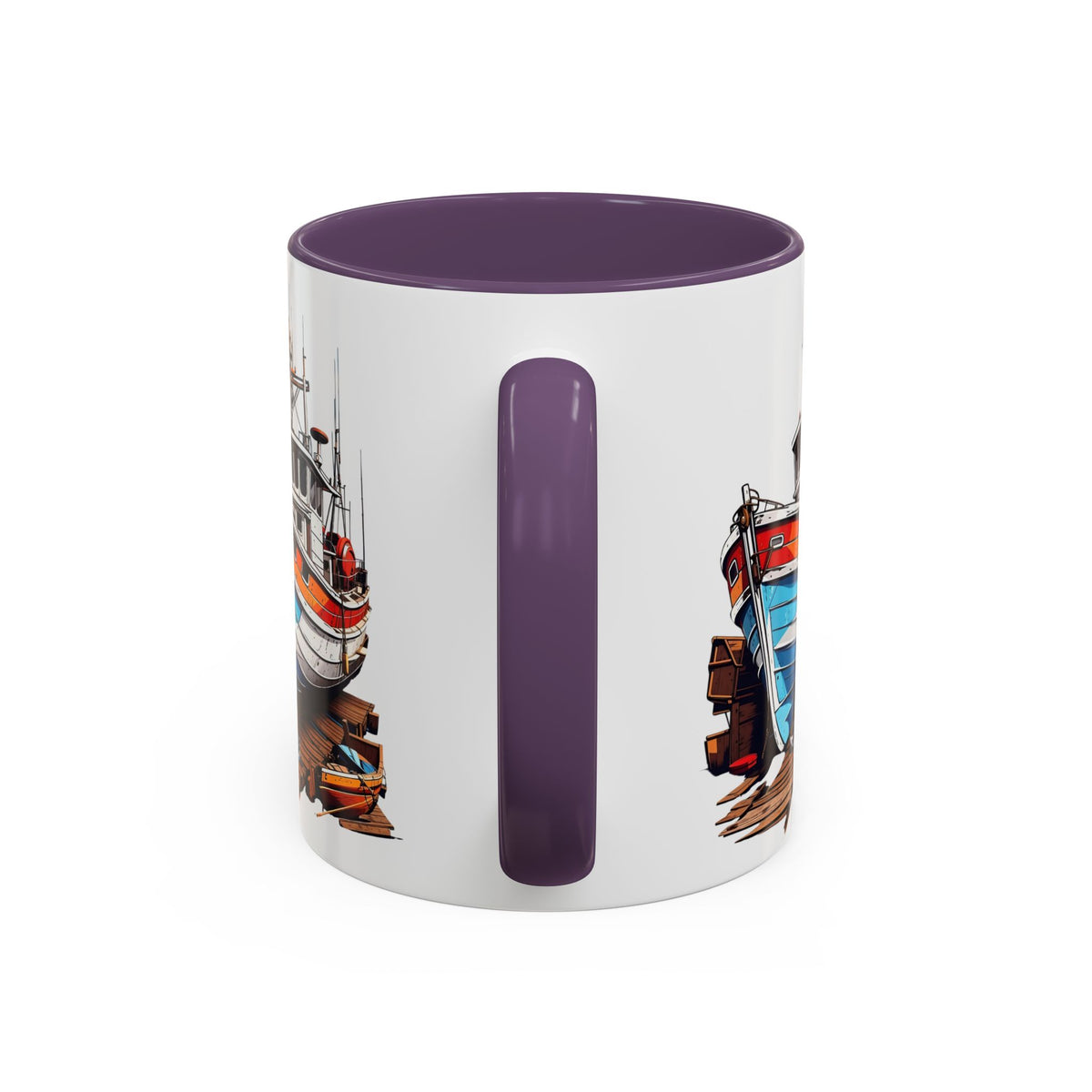 Nautical Accent Coffee Mug | Perfect for Boat Lovers, Sailor Gifts, Coastal Decor, Unique Gift Idea, Custom Artwork Mug