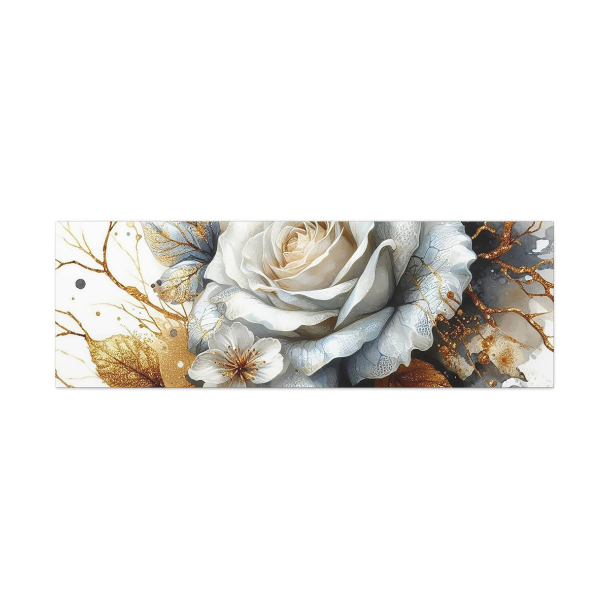 Matte Canvas, Stretched, 1.25" - Gold and Black