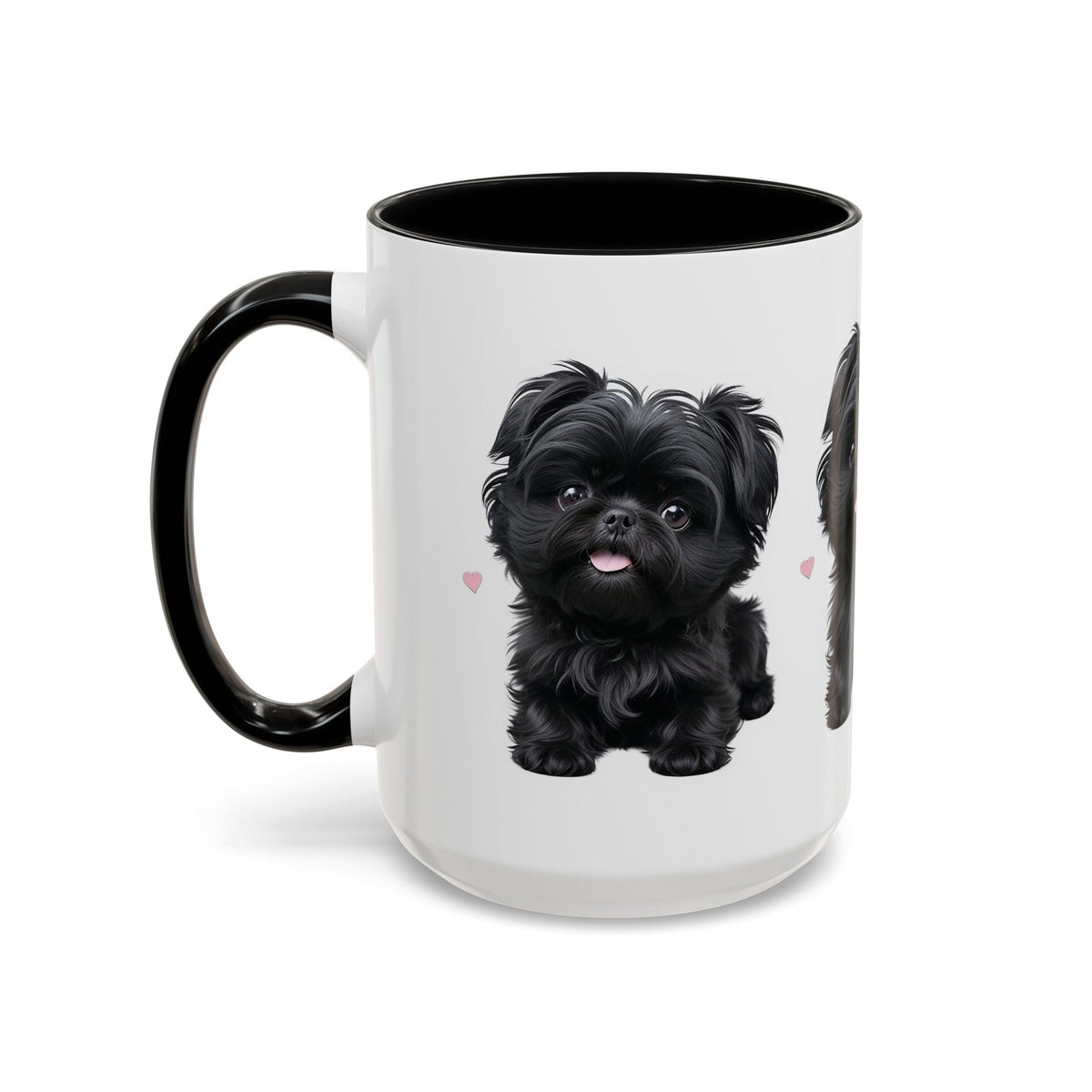 Cute Pug Accent Coffee Mug, Pet Lover Gift, Coffee Cup, Dog Mom Mug, Black Dog Ceramic Mug