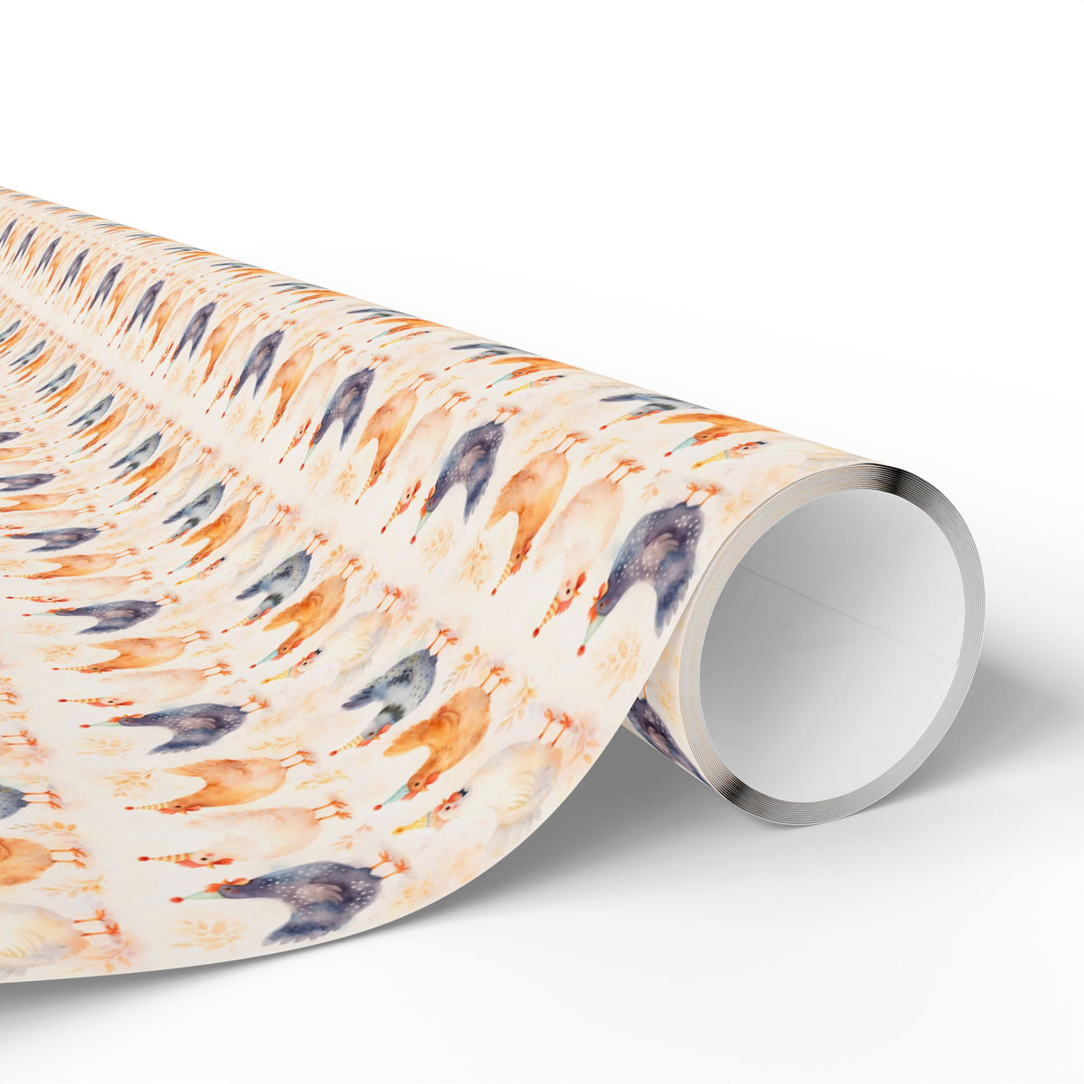 Chicken Watercolor Pattern Wrapping Paper Roll — Cute Pet Gift Wrap