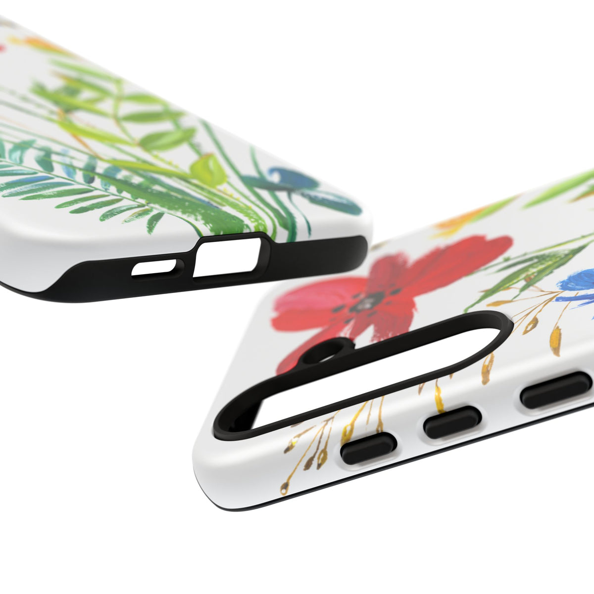 Floral Watercolor Tough Phone Case — Wildflower Bouquet Protective Cover