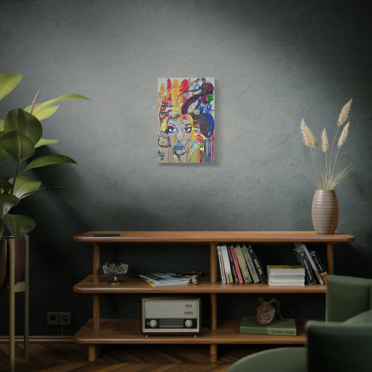 Colorful Graffiti Portrait Canvas