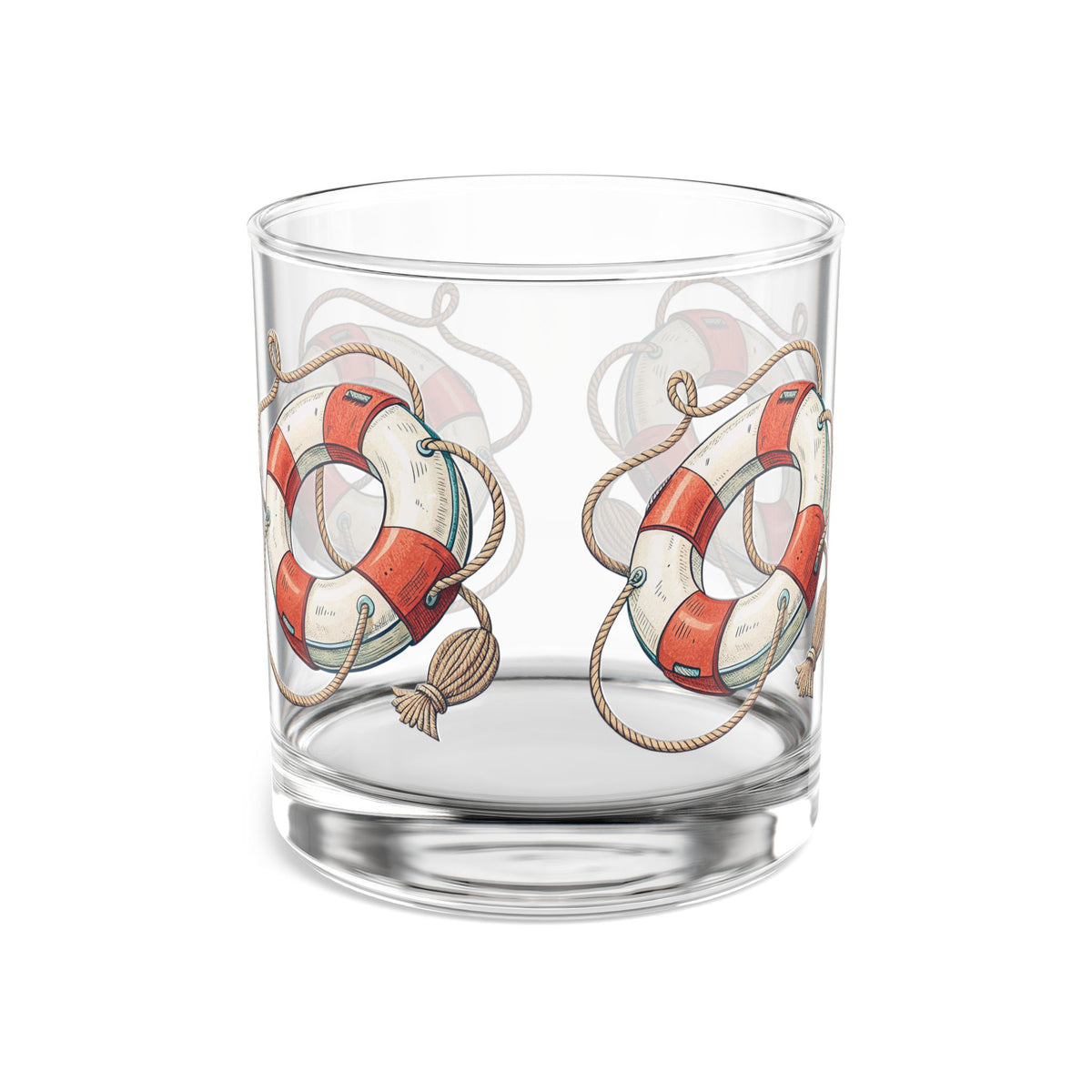 Nautical Rocks Glass, 10oz – Coastal Barware, Beach House Gift, Maritime Decor, Summer Gathering