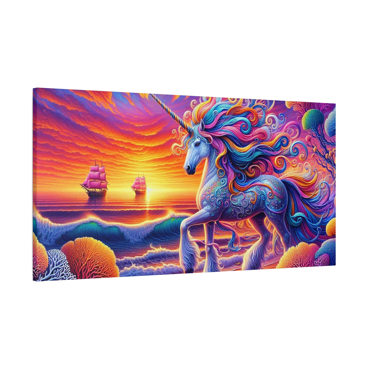 Matte Canvas, Stretched, 1.25" Unicorn
