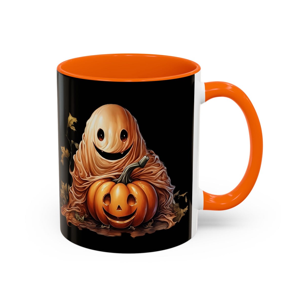 Halloween Ghost Pumpkin Coffee Mug, Spooky Drinkware, Fall Decor, Halloween Gift, Pumpkin Spice Lover's Mug